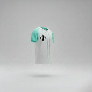 Camisetas de Béisbol de Alta Calidad, Transpirables, de Secado Rápido, con Cuello en V, Estampado Digital, 100% Poliéster, Manga Corta, Estampado Técnico - Product Image 5