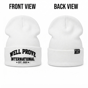 Bonnet d'hiver premium en coton épais 250 GSM, côtelé, respirant et imperméable, réglable, à rayures, vert olive - Product Image 5