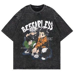 เสื้อยืดโอเวอร์ไซส์ลายอนิเมะ พิมพ์ลายลำลองสำหรับผู้หญิง ทรงหลวม เป็นมิตรกับสิ่งแวดล้อม น้ำหนักเบา รับสกรีนโลโก้ ผ้าโพลีเอสเตอร์ผสมคอตตอน 240 - Product Image 2