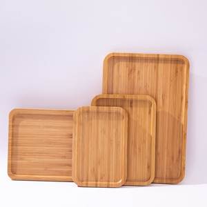 Bandeja de Servir Rectangular de Madera Natural Hecha a Mano con Diseño Moderno y Asa Decorativa para Bodas y Eventos - Product Image 6
