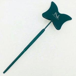Miroir professionnel pour extensions de cils vert foncé, miroir d'inspection des cils, outil de beauté en gros, forme papillon en acier inoxydable - Product Image 3