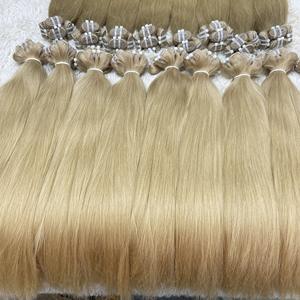 Extensiones de cabello humano liso natural de trama de cabello humano 100% al por mayor doble dibujado envoltura natural alrededor del cordón - Product Image 1