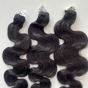 Virgin Vietnamese Hair LINU Brand Super Quality Fast <b>Body</b> <b>Wave</b> Natural Color Silky Machine Double Weft Weaving - Product Image 1