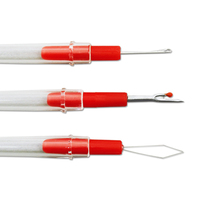 Meilleur crochet à tricoter en acier GoldenWay GA-E509 avec manche rouge, longueur 6 cm, 10 g