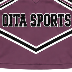 Haut d'uniforme de cheerleading bordeaux sans manches, col en V, pour femmes et filles, idéal pour les spectacles de danse d'équipe et les compétitions - Product Image 6