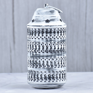 Hot Selling <b>White</b> Wash Handmade Iron Lanterns Candle Holders for Indoor Outdoor Home Hotel Restaurant Ambience for Christmas - Product Image 2