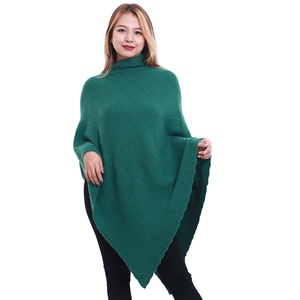 Stylish Women's Winter Oversized Herringbone <b>Poncho</b> Pashmina Super Soft Warm Cashmere <b>Wool</b> Customized Logo Solid Color <b>Poncho</b> - Product Image 4