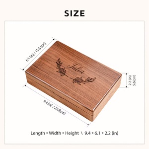 Custom Walnut Jewelry <b>Box</b> Personalized Engraved Gift <b>for</b> <b>Her</b> <b>Birthday</b> Keepsake AHTE MANUEXPO UR-065 9-Slot - Product Image 1