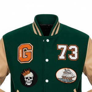Wholesale Custom Long Sleeve Baseball Wool Varsity Jacket For <b>Boys</b> High Quality Wool Body Letterman Varsity Jackets - Product Image 6
