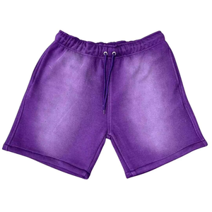 Shorts en molleton épais 400 GSM pour hommes, personnalisables, effet délavé, style streetwear, avec logo personnalisé, pour la détente, OEM ODM, vente en gros - Product Image 1