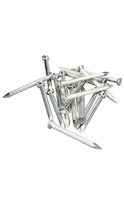 Clous en fer de qualité industrielle pour béton avec tige spirale polie, tête plate, pointe acérée - Diamètre personnalisable pour usage en construction