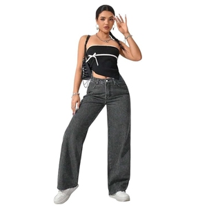 Women’s High-Waist <b>Button</b> Relaxed Fit Casual Ankle Length Stylish <b>Jeans</b> - Product Image 1