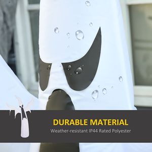 Fantasma Gonfiabile Bianco Alto 1,8 Metri per Decorazioni di Halloween da Esterno, con Luci LED e Ventilatore, Illuminato, per Interni ed Esterni - Product Image 6