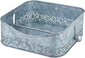 Quality Metal Made Square Shaped Napkin <b>Holder</b> with Galvanized Metal <b>Tissue</b> <b>Holder</b> For Table Decoration Customizable - Product Image 3