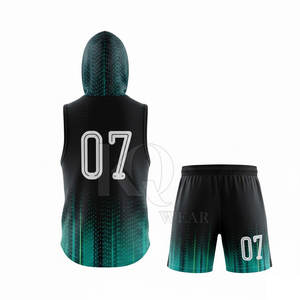 Uniforme de Flag Football para Adultos, Tela Elástica, Transpirable, Ajuste Cómodo, Secado Rápido, Jersey de Poliéster, Pantalones Cortos, Logotipos Personalizados - Product Image 2