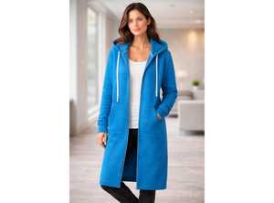 Sudadera con Capucha Asimétrica Extra Larga, Abrigo con Capucha Cálido, Sudadera Tipo Parka - Product Image 2