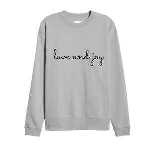 Love And Joy Sweat-shirt à col rond pour femme en coton jaune avec motif de lettres imprimées, coupe régulière, manches longues, automne - Product Image 2