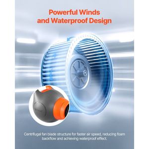 Cannone per Schiuma Portatile da 115 W, Potente Macchina per Schiuma da Giardino e Piscina con Supporto a Treppiede, Generatore di Schiuma Portatile per Feste - Product Image 3