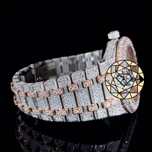 Reloj de Diamantes Moissanite Personalizado con Incrustaciones de Diamantes para Hombre, Reloj de Joyería de Diamantes Estilo Hip Hop, Reloj de Regalo con Diamantes para Hombre - Product Image 2