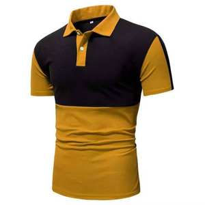 Camiseta Polo de Manga Corta para Hombre, Diseño de Moda con Contraste de Color, Algodón Transpirable, Estilo Urbano, Verano 2024, 220g - Product Image 3