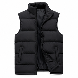 Wholesale Custom <b>Men's</b> Lightweight Quilted Puffer Vest Sleeveless Insulated Winter <b>Jacket</b> Water Resistant Outdoor <b>Warm</b> Gilet - Product Image 1