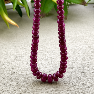 Cuentas de Rubí Natural de 4-6mm, Forma Redonda Lisa, Hilo de 19 Pulgadas, para Fabricación de Joyería, Venta al por Mayor, Color Rojo Rosado Intenso, Chakralume - Product Image 2