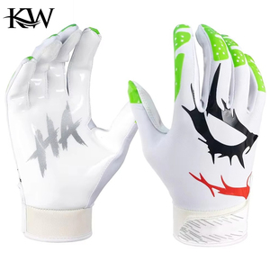 Gants de protection pour le football américain, nouvelle arrivée, design personnalisé, imprimé, cuir artificiel, imperméables, poignet réglable - Product Image 4