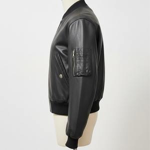 แจ็คเก็ตบอมเบอร์บุหนังวัวแท้แบบฟอกสี  ผิวสัมผัสแบบด้าน  สำหรับผู้ชาย  ผลิตตามสั่งขายส่ง OEM ปี 2025 |   หนังวัวแท้ - Product Image 3