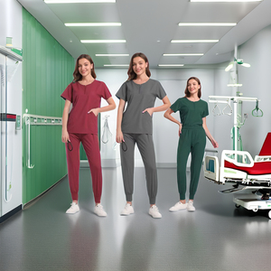 Tuta da lavoro a maniche corte per uomo e donna set chirurgici per dentisti e farmacisti comodo e durevole - Product Image 2