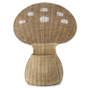 Panier mural en forme de champignon, fait main, en rotin naturel, paniers décoratifs à suspendre au mur - Product Image 1