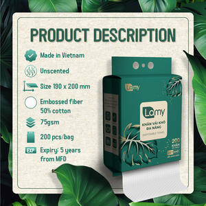 Toallitas Secas Multiusos Ecológicas LAMY, No Tejidas, 200 Hojas, 18x20cm |   Toallitas de Limpieza Desechables Sin Pelusa, Seguras y Prácticas - Product Image 1