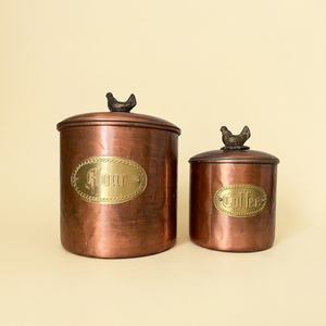 Juego de recipientes de cobre antiguo martillado a mano, 3 piezas, herméticos, de acero inoxidable, para almacenar té, café y azúcar en la cocina. - Product Image 5