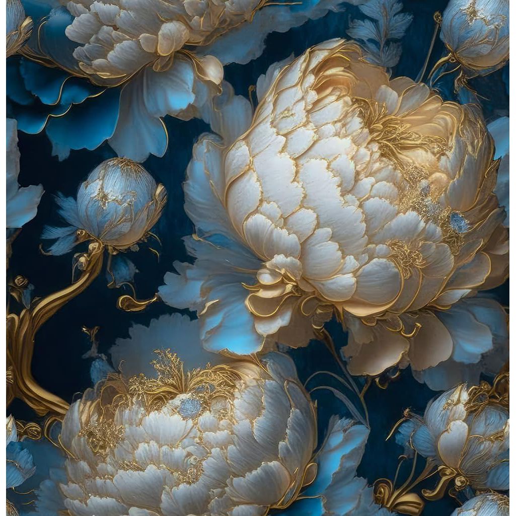 Blue/White Peony Color