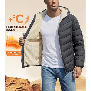 Classic Hooded Puffer <b>Jacket</b> With Quilted Pattern And Zipper For Womens Winter Season - Product Image 4