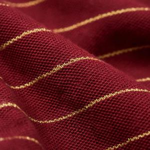 Polo unisexe NEXTEX à fines rayures, bordeaux et or, en coton piqué, à manches courtes et col polo - Product Image 6