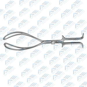 Fórceps Obstétricos Curvos de Acero Inoxidable, Retractor para Ginecología, Obstétrico Profesional Kielland de 16.75 Pulgadas - Product Image 1