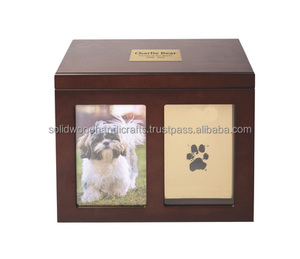 Cadre photo pour animaux de compagnie Urnes en bois Urnes funéraires faites à la main de haute qualité - Product Image 1