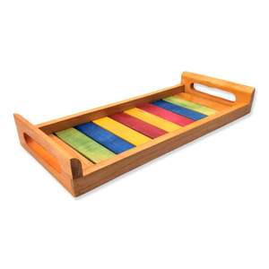Bandeja de Madera para Servir con Asa, Multiusos, Colorida, para Servir Té y Café, Disponible al Precio Más Bajo para la Venta - Product Image 1