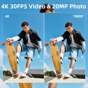 Cámara Deportiva 4K 20MP de Doble Pantalla, Modelo 2026, para Motocicleta, Casco, Ciclismo, Sumergible 30M, con WIFI - Product Image 3