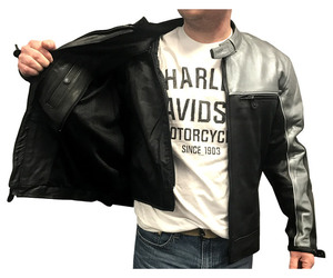 Vintage Cruiser Off-road Racing Motorcycle <b>Jacket</b> Summer Long Sleeved Leather Classic Heavy Duty Moisture-wicking - Product Image 1