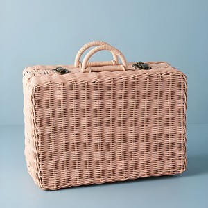 Ute-maleta de ratán rosa, maletín hecho a mano, organizador de sauce, cestas de maletero de almacenamiento con asa - Product Image 2