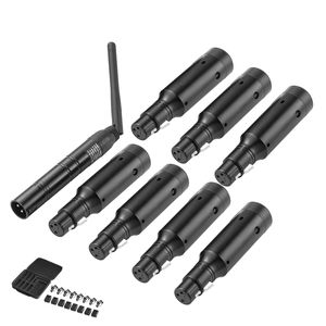 Ricevitore Wireless DMX con 7 Ricevitori e 1 Trasmettitore, Banda ISM 2.4G, Portata 656 ft, Batteria Ricaricabile per Accessori Illuminazione Palcoscenico - Product Image 1