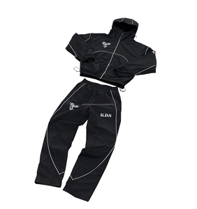 . Custom logo Reflective Windbreaker two piece Set Nylon <b>Jacket</b> and Shorts <b>techwear</b> Tracksuit for Men Streetwear OEM Manufacture - Product Image 3