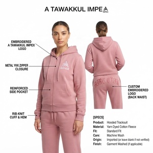 Conjunto de Sudadera con Capucha y Pantalones Deportivos de Algodón Teñido con Hilo Bordado para Mujer, con Bordado Frontal, Informal de Invierno, de Forro Polar - Product Image 5