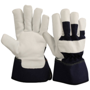 Split Leather Work Gloves Anti-Chemical Heat Resistant 10 Inch Reinforced <b>Thumb</b> Durable Padded Palm - Product Image 1