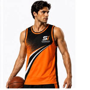 Standard International Unisex Sleeveless Basketball Jersey Heat-Transfer Printing Breathable Four-Way Stretch Eco-Friendly - Product Image 2