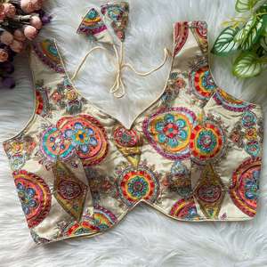 Party Wear Position Work Soft Crepe Silk Fully Stitched Ready To Wear <b>Readymade</b> <b>Blouse</b> - Product Image 5