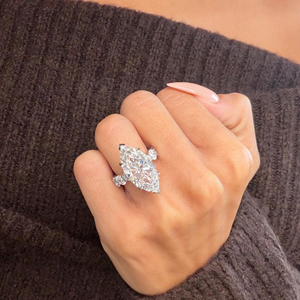 15 ct Marquise Cut Lab Grown <b>Diamond</b> <b>Ring</b> wedding and engagement Lab Grown <b>Diamond</b> <b>Ring</b> for her - Product Image 5