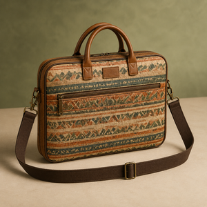 Sac à dos pour ordinateur portable en toile durable, motif géométrique, sac de voyage écologique, poignée en corde, fermeture éclair, grande capacité, transport extérieur - Product Image 4