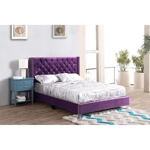 Letto Queen Size Viola Tranquillo con Contenitore, Mobili Imbottiti - Product Image 6